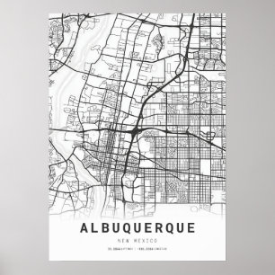 Albuquerque City Map Poster