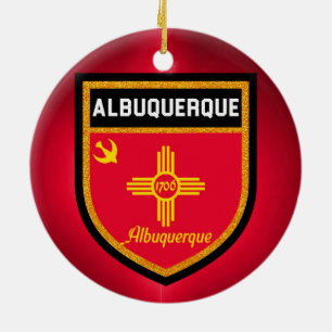 Albuquerque Flag Ceramic Ornament