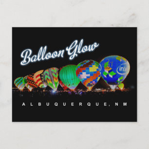 Albuquerque Hot Air Balloon Glow Postcard