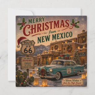 Albuquerque Luminaria Route 66 Greetings Invitation