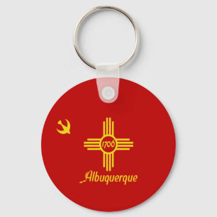 Albuquerque (New Mexico) flag Keychain