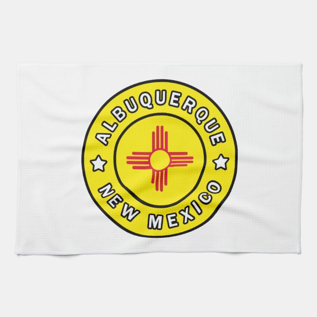 Albuquerque New Mexico Kitchen Towel (Horizontal)