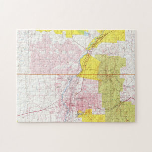 Albuquerque New Mexico Map (1987) Jigsaw Puzzle