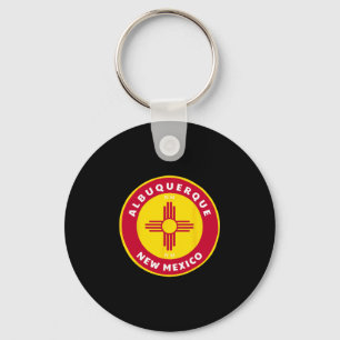 Albuquerque New Mexico Nm Zia Flag Pride Dge Souve Keychain