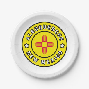 Albuquerque New Mexico Paper Plate