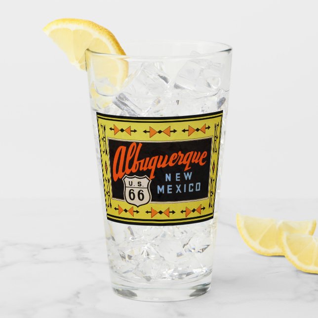 Albuquerque, New Mexico Route 66   Pint Glass (Front Ice)