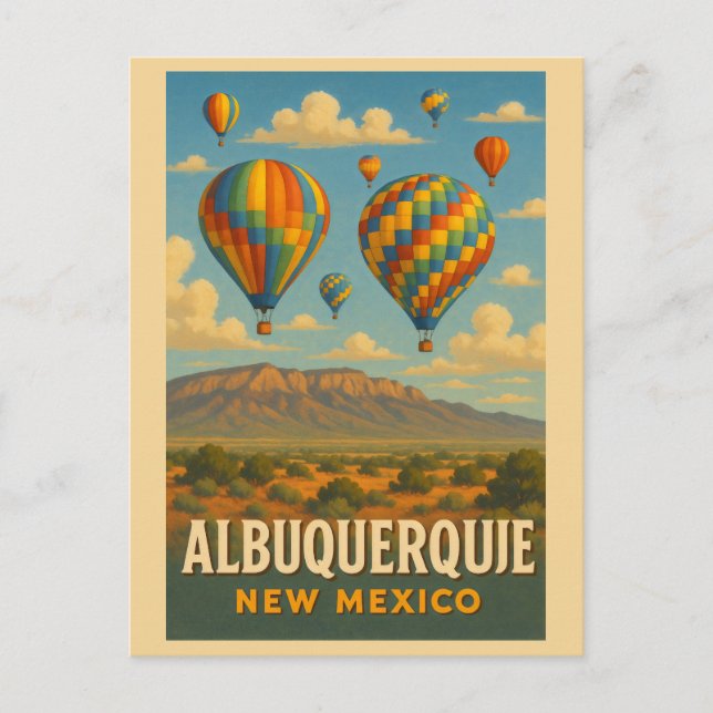 Albuquerque New Mexico Skies Postcard (Front)