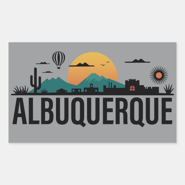 Albuquerque New Mexico Sticker (Front)