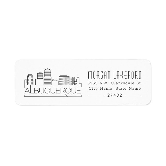 Albuquerque, New Mexico Stylized Skyline | (Front)