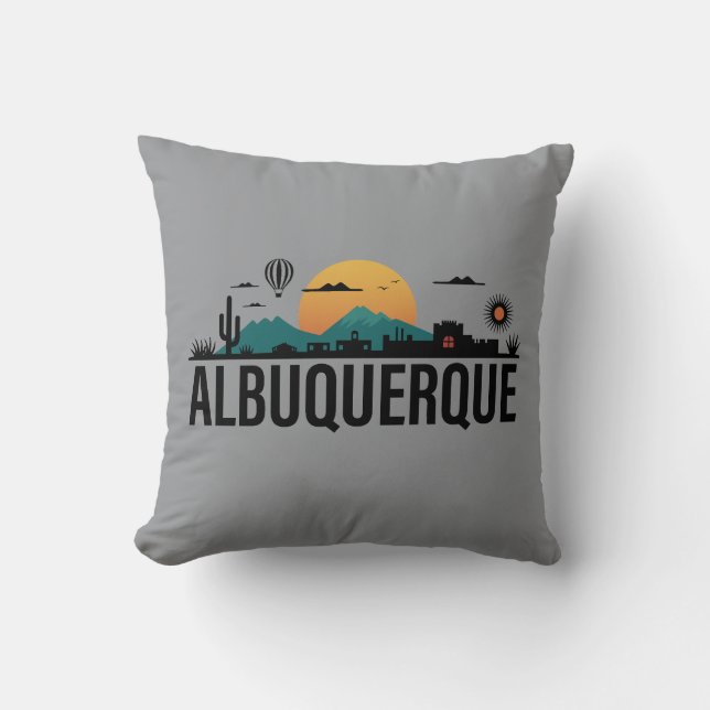 Albuquerque New Mexico Throw Pillow (Front)