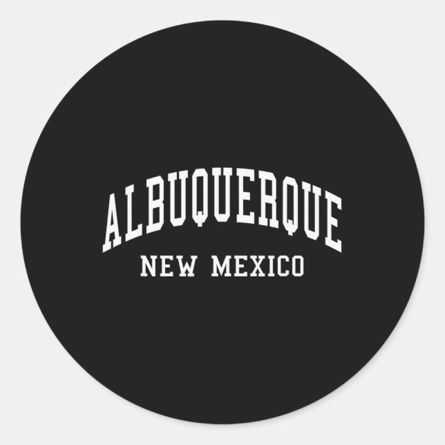 Albuquerque - New Mexico - Throwback Design - Clic Classic Round Sticker (Front)