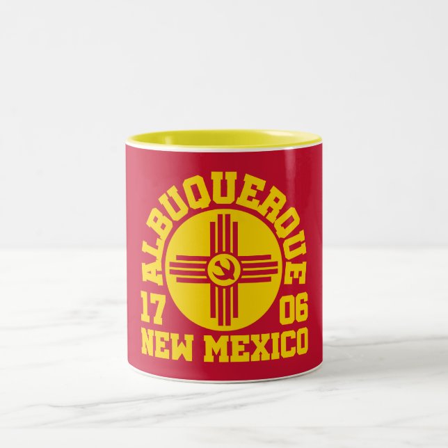 Albuquerque,New Mexico Two-Tone Coffee Mug (Center)