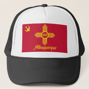 Albuquerque, New Mexico, United States flag Trucker Hat