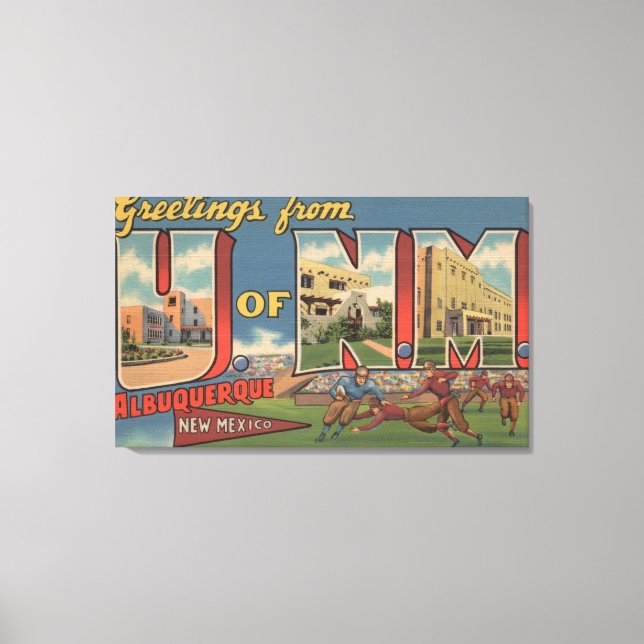 Albuquerque, New Mexico - University of NM Canvas Print (Front)