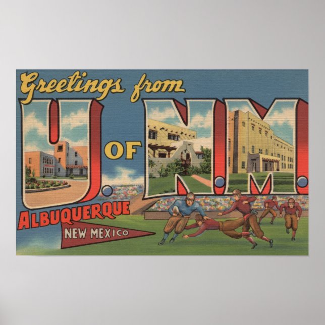 Albuquerque, New Mexico - University of NM Poster (Front)