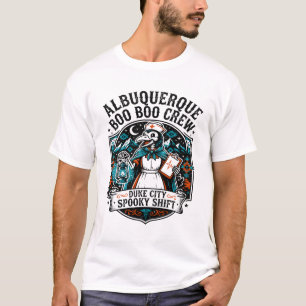 Albuquerque Skeleton Plague Doctor Night Shift T-Shirt