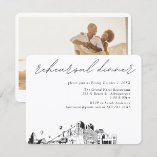 Albuquerque Wedding Elegant Rehearsal Dinner Enclosure Card