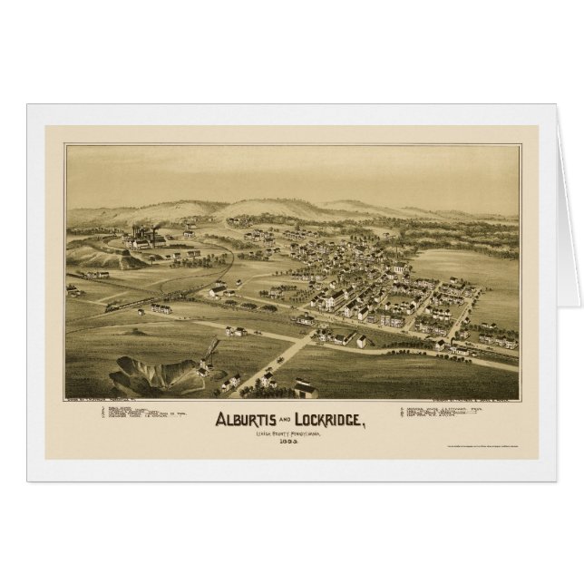 Alburtis and Lockridge, PA Panoramic Map - 1893 (Front Horizontal)