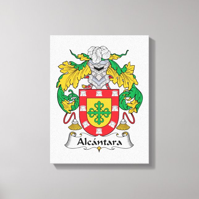 Alcantara Family Crest Canvas Print (Front)