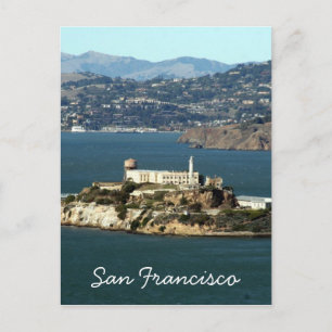 alcatraz bay san fran postcard