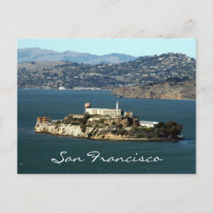 alcatraz bay san fran postcard