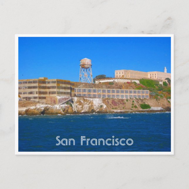 alcatraz island jail postcard (Front)