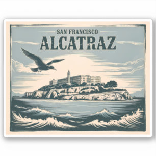 Alcatraz Island Prison San Francisco Travel Rertro
