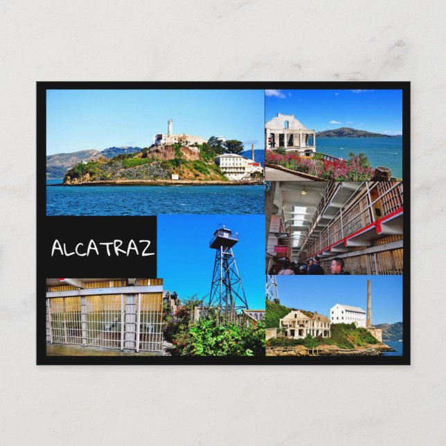 ALCATRAZ ISLAND SAN FRANCISCO CALIFORNIA POSTCARD (Front)