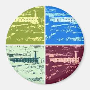 Alcatraz Magnet d'art pop