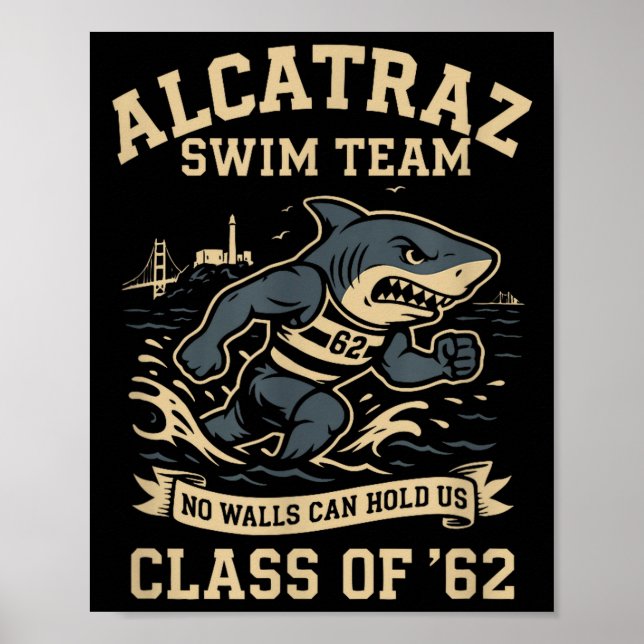 Alcatraz Penitentiary Swim Team  Poster (Front)
