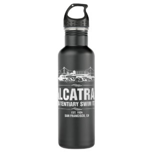 Alcatraz Penitentiary Swim Teamhirt Jail Prisoner 710 Ml Water Bottle
