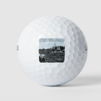 Alcatraz Prison B&W Golf Balls