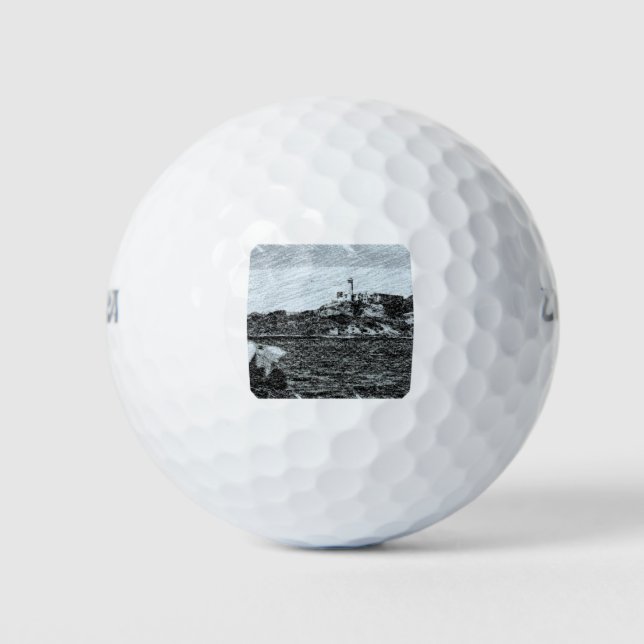 Alcatraz Prison B&W Golf Balls (Front)