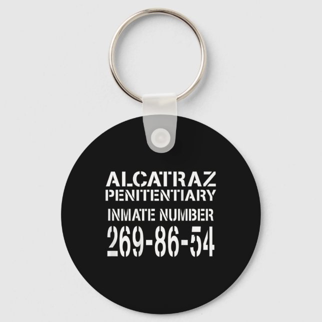 Alcatraz Prison Funny Prisoner Costume Halloween  Keychain (Front)