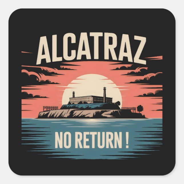 Alcatraz. Square Sticker (Front)