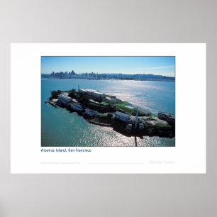 Alcatraz with City Poster