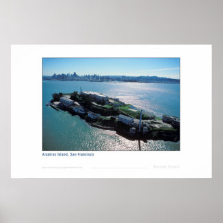 Alcatraz with City Poster