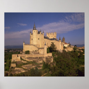 Alcazar and Cathedral, Segovia, Castile Leon, Poster