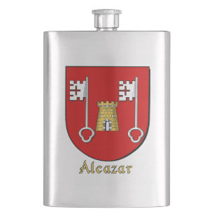 Alcazar Heraldic Shield Hip Flask