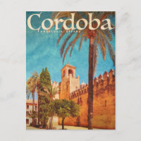 Alcázar vintage de Séville Carte postale de voyage