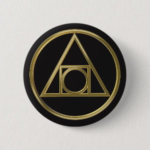 Alchemical symbol 2 inch round button