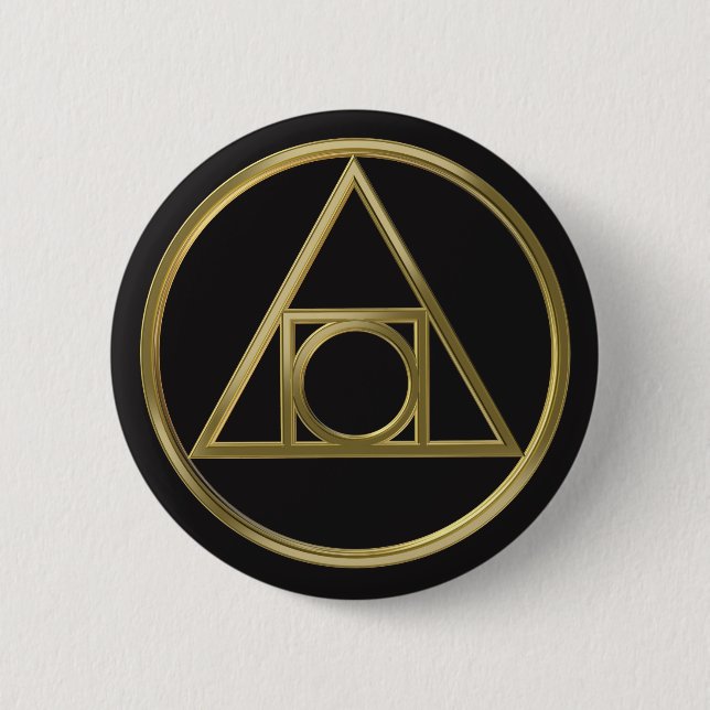 Alchemical symbol 2 inch round button (Front)