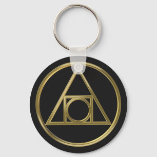 Alchemical symbol keychain