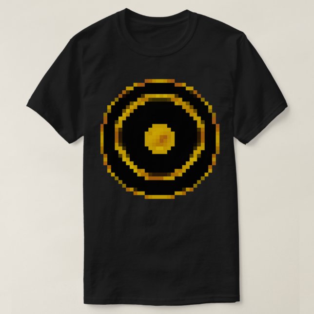 Alchemical Symbols Gold Pixel T-Shirt (Design Front)