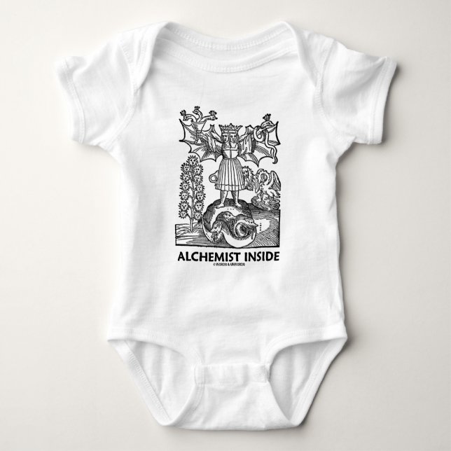 Alchemist Inside (Medieval Alchemy) Baby Bodysuit (Front)