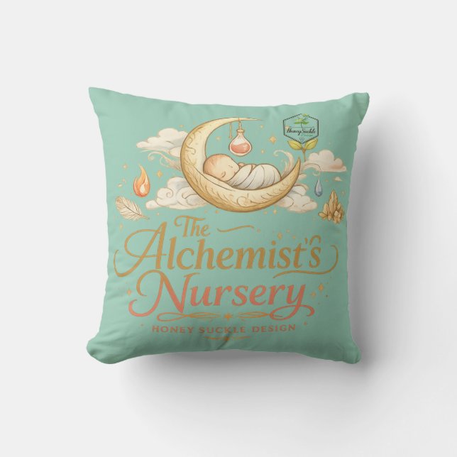 Alchemist's Nursery Throw Pillow (Front)