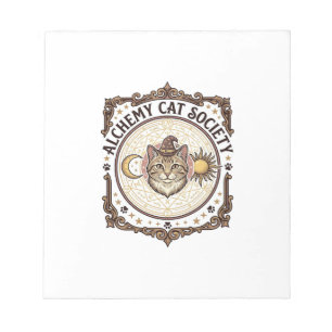 Alchemy Cat Society Cat Alchemy Vintage Vector Art Notepad
