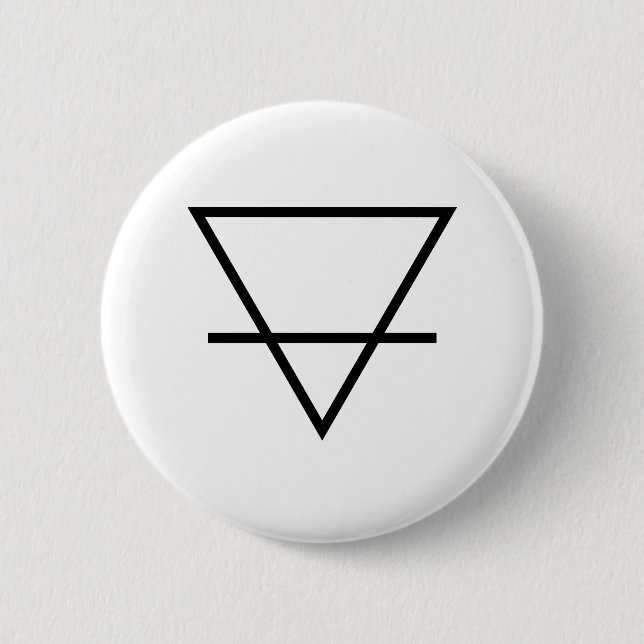 Alchemy earth symbol 2 inch round button (Front)