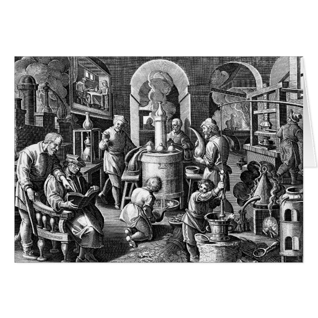 Alchemy Lab Science Greeting Card (Front Horizontal)