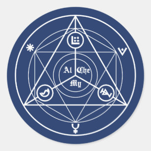 Alchemy manifesto classic round sticker